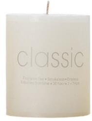 Flippy Lumanare Decorativa, Flippy, din Parafina, Cilindrica, Fara Fum si Fara Parfum, 7 x 7 cm, 260 g, Ardere 36h, Ivory Alb (134140)