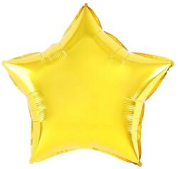Flippy Balon din Folie Metalizata, Flippy, Figurina Stea, Model Simplu, Tematica Aniversare, 40 cm, Ambalaj Individual, Pai Inclus, Umflare cu Aer sau Heliu, Auriu (130818)
