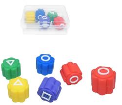 Flippy Gonggi Joc Traditional Coreean, Flippy, Tip Squid Game si Jocul Calamarului, pentru Dexteritate, Interactiv, Set 5 Piese Multicolore, Cutie Depozitare Transparenta (135991)