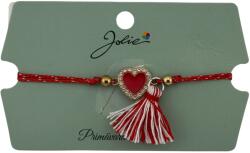 Jolie Martisor Bratara Ciucure, Jolie, Snur Rosu Reglabil, Model Inima Rosie (165209)