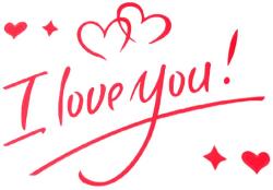 Flippy Autocolant I love You, Flippy, Tematica Iubire, 21x29 cm, Rosu (131265)