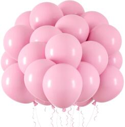 Flippy Set 10 Baloane din Latex, Flippy, Model Party, 13 cm, 1 g, Roz (130917)