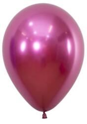 Flippy Set 12 Baloane, Flippy, din Latex Chrome, 25 cm, Fucsia (162077)