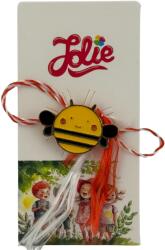 Jolie Martisor pentru copii, Jolie, Material Metal, Ambalaj Carton cu Design, Dimensiune Brosa Aproximativ 2x2 cm, Multicolor, Model Albinuta (134687)