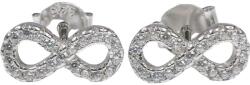 Jolie Silver Cercei Damă din Argint 925, Jolie Silver, Model Infinit Mic cu Pietre, Design Elegant și Delicat, Greutate 0.8 g, Argintiu (116767)