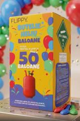 Flippy Butelie Heliu de Unica Folosinta, Butelie pentru 50 Baloane Latex, Ideala pentru Petreceri si Evenimente, 13l, 24x24x42, Rosu (164383)