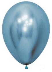 Flippy Set 12 Baloane, Flippy, din Latex Chrome, 25 cm, Albastru Deschis (162075)
