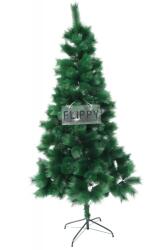 Flippy Brad artificial de Craciun tip pin, inaltime 180 cm, 260 ramuri cu ace 3D 12 cm, Flippy, verde, suport metalic inclus (111179)