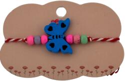 Jolie Martisor Bratara Multicolora pentru Copii, Jolie, din Lemn si Textil, Model Fluture (164945)