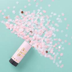 Flippy Tun de Confetti, Flippy, Best Wishes 11 x 4 cm, Model Buline din Hartie si Folie, Roz (137797)