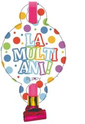 Flippy Set 6 Suflatori, Flippy, Colectia LA MULTI ANI, 19 x 11 cm, din Carton/Plastic/Hartie, Multicolor (136313)