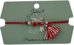 Jolie Martisor Bratara Ciucure, Jolie, Snur Rosu Reglabil, cu Pandantiv, Model Fluture (134907)