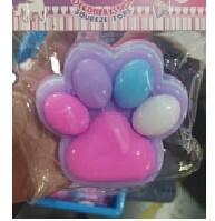 Flippy Jucarie Antistres Squishy, Flippy, cu Revenire Lenta, Labuta de Pisica Pufoasa, 8.5 x 7.5 cm, Ambalaj Transparent, Multicolor Roz (161382)