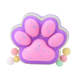 Flippy Jucarie Antistres Squishy, Flippy, Revenire Lenta, Model Labuta de Pisica, Squishy, BIG 12.5 x 10.5 cm, 220 g, Model 23, Multicolor Mov Roz (136079)