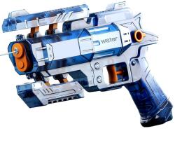 Flippy Pistol Manual cu Apa, Flippy, Jucarie Pistol cu Apa Sigur Pentru Copii, Design Nou S-Shooter Atractiv, 23 x 14.5 cm, Albastru Transparent (137249)