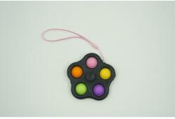 Flippy Jucarie antistres simple dimple fidget toy spinner cu 5 buline, Multicolor/Negru (103361)