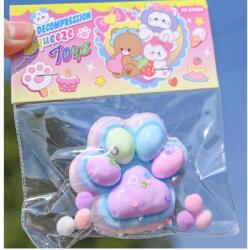 Flippy Jucarie Antistres Squishy, Flippy, cu Revenire Lenta, Labuta de Pisica Pufoasa, 7.5 cm, Ambalaj Transparent, Model 27053, Multicolor (161431)