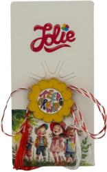 Jolie Martisor pentru copii, Jolie, Material Metal, Ambalaj Carton cu Design, Dimensiune Brosa Aproximativ 2x2 cm, Multicolor, cu Mesaj, Model Soare (164952)