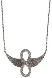 Flippy Colier din Argint 925, Jolie Silver, Model Infinit cu Aripi, cu Zirconii Albe, Finisaj Lucios, Lungime 40 cm, Argintiu (102818)