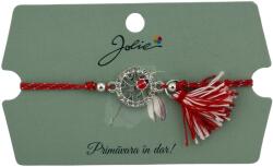Jolie Martisor Bratara Ciucure, Jolie, Snur Rosu Reglabil, Model Buburuza, Argintie (165211)