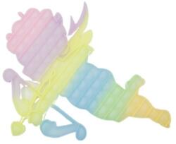 Flippy Jucarie antistres din silicon Flippy, Pop it Now and Flip It , 40x45 cm, Cupidon, Fosforescent, Multicolor (104185)