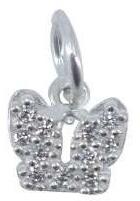 Flippy Pandantiv din Argint 925 Jolie Silver, Model Fluturas cu Zirconii, 8 x 8 mm, 0.5 g (05166)