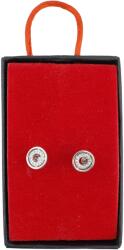 Jolie Silver Cercei Damă din Argint 925, Jolie Silver, Model Rotund Dublu cu Zirconii, Design Elegant și Strălucitor, Greutate 1.3g, Argintiu (122384)