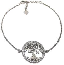 Jolie Silver Bratara din Argint 925, Model Copacul Vietii in Cerc, Decor cu Pietre Stralucitoare, Greutate 2.7 g, Argintiu (115389)
