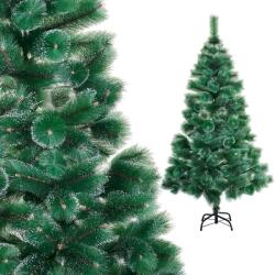 Flippy Brad artificial de Craciun tip pin nins, pentru interior/exterior, inaltime 180 cm, Flippy, verde, suport metalic inclus (106768)
