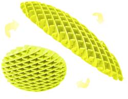 Flippy Jucarie Worm Fidget de Decompresie, Flippy, Anti Stres, Dimensiune Compacta 10 cm, Dimensiune Extinsa 24.5 cm, Galben (126242)
