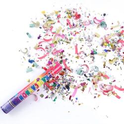 Flippy Tub de Confetti, Flippy, Clasic, 60x5 cm, Confetii Asortate din Plastic, Eliberare prin Rasucire, Multicolor (137772)