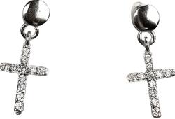 Flippy Cercei Argint 925 Cruce cu Pietre, 1.2 g (09324)