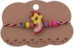 Jolie Martisor Bratara Multicolora pentru Copii, Jolie, din Lemn si Textil, Model Steluta Curcubeu (164940)