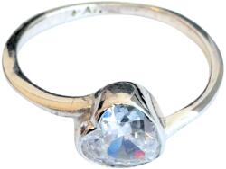 Jolie Silver Inel din Argint 925, Jolie Silver, Inima Delicata, Marimea 55, 1.6 g, Argintiu (126034)
