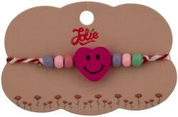 Jolie Martisor Bratara Multicolora pentru Copii, Jolie, din Lemn si Textil, Model Inima (164942)