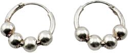 Jolie Silver Cercei pentru Dama, Jolie, Argint 925, Model Creole cu 4 Bilute, 12 mm, 1.6g, 1 cm x 1 cm, Argintiu (116759)