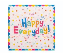 Flippy Set 20 Servetele de Masa, Flippy, din Hartie, 33 x 33 cm, Model Happy Everyday, Multicolor (133845)