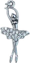 Flippy Pandantiv, Jolie Silver, Argint 925, Model Balerina cu Zirconii, 27 x 10 mm, 1.1 g (06641)
