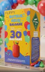 Flippy Butelie Heliu de Unica Folosinta, Butelie pentru 30 Baloane Latex, Ideala pentru Petreceri si Evenimente, 7l, 20x20x37, Rosu (166583)