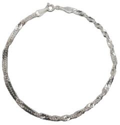 Jolie Silver Brățară din Argint 925 Unisex, Jolie Silver, Model Răsucit, Textură Diamantată, 1.63 g (06573)