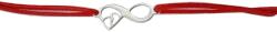Flippy Martisor Bratara Argint 925, Jolie, Model Infinit cu picioruse, Martisor de 1 Martie, cu Snur Rosu, Argintiu (165584)
