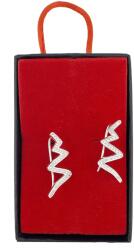 Jolie Silver Cercei din Argint 925, Jolie Silver, pentru Dama, Model Sarpe pe Lob cu Pietre, 2.8 g, Design Modern si Elegant, Argintiu (126004)
