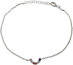 Jolie Silver Bratara pentru Dame , Jolie Silver, din Argint 925, Model Potcoava, cu Pietre mici de Zirconiu, 1.3 gr, Argintiu (125972)