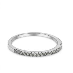 Flippy Inel Eternity Argint 925 cu Micro-Pavé de Zirconiu, Jolie Silver, Mărime 54 (06749)