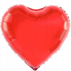 Flippy Balon din Folie Metalizata, Flippy, Figurina Inimioara, Model Simplu, Tematica Iubire, 40 cm, Ambalaj Individual, Pai Inclus, Umflare cu Aer sau Heliu, Rosu (130816)