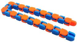 Flippy Jucarie Senzoriala Antistres, Flippy, Fidget Toys, Puzzle de Imbinat Tip Sarpe, 24 Piese, +3 Ani, Portocaliu/Albastru (103065)