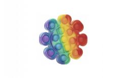 Flippy Jucarie antistres din silicon, Pop It Now and Flip It, Floare, Multicolor, Model 2 (107732)