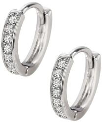 Flippy Cercei pentru Dame, Jolie Silver, din Argint 925, Model Tortite Huggie cu Cristale Zirconia Albe, Argintiu (125988)