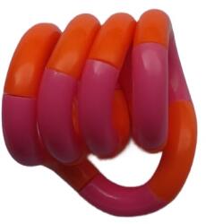 Flippy Jucarie Senzoriala Antistres, Flippy, Fidget Twist, cu Miscari Infinite de Decompresie, 2 Culori, Portocaliu/Roz, + 3 ani (129094)
