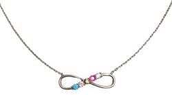 Flippy Colier din Argint 925, Jolie Silver, Model Infinit, cu Zirconii Multicolore, Finisaj Lucios, Lungime 44, 5 cm, Argintiu (102845)